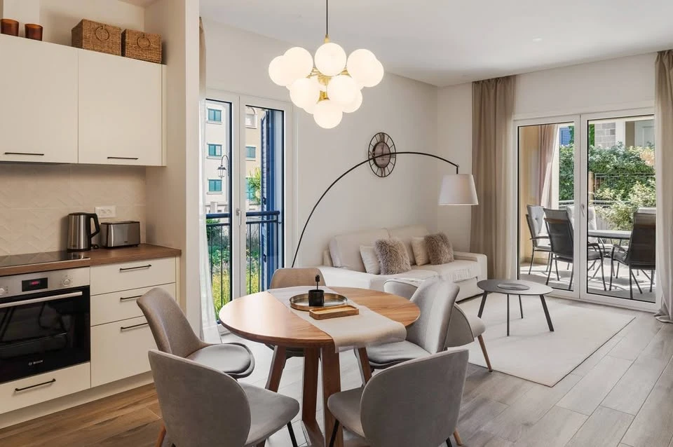 Modern Apartment with a Private Yard on Luštica