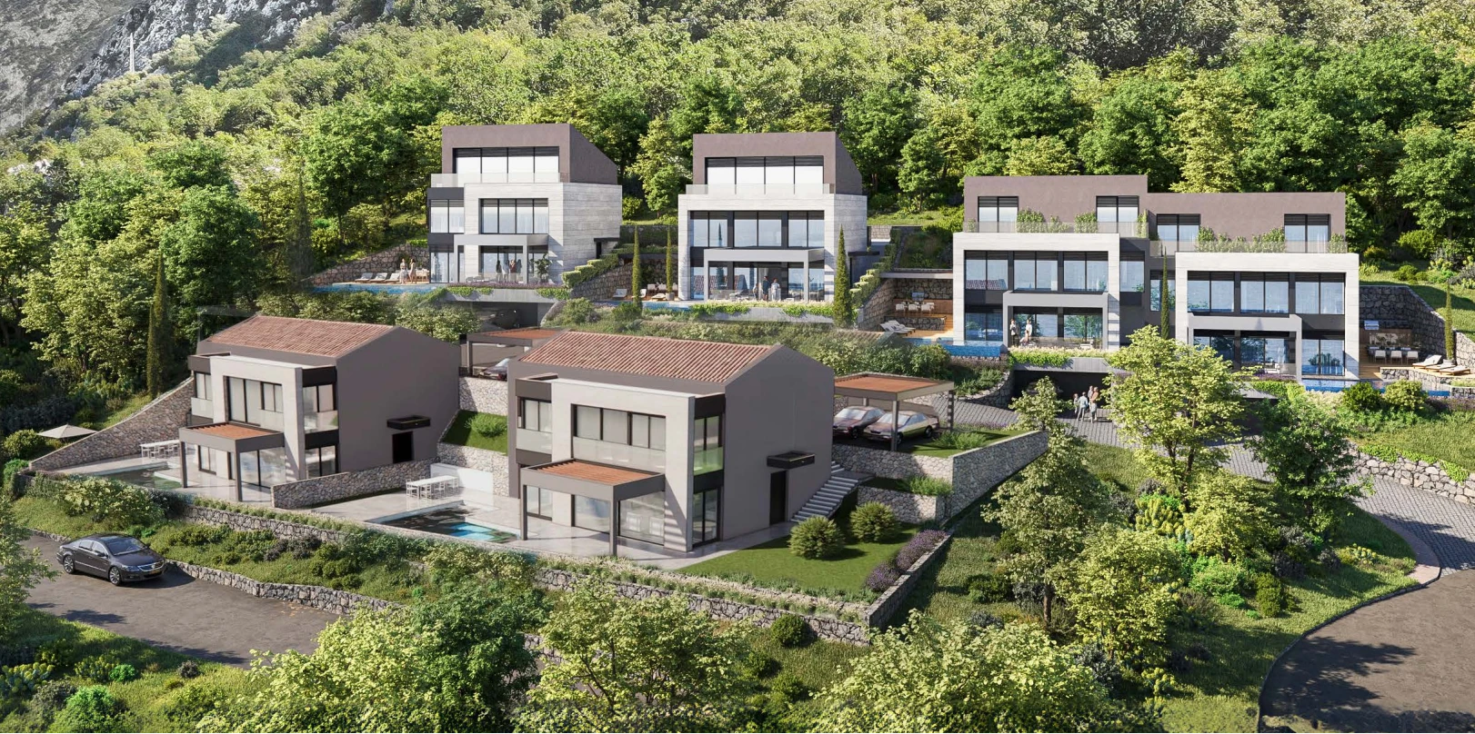A premium collection of private villas in Dobrota, Kotor