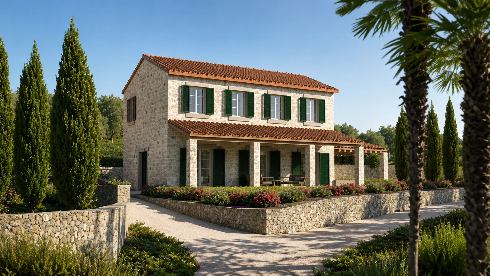 Finished house based on the project